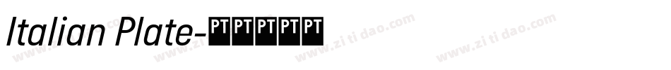 Italian Plate字体转换